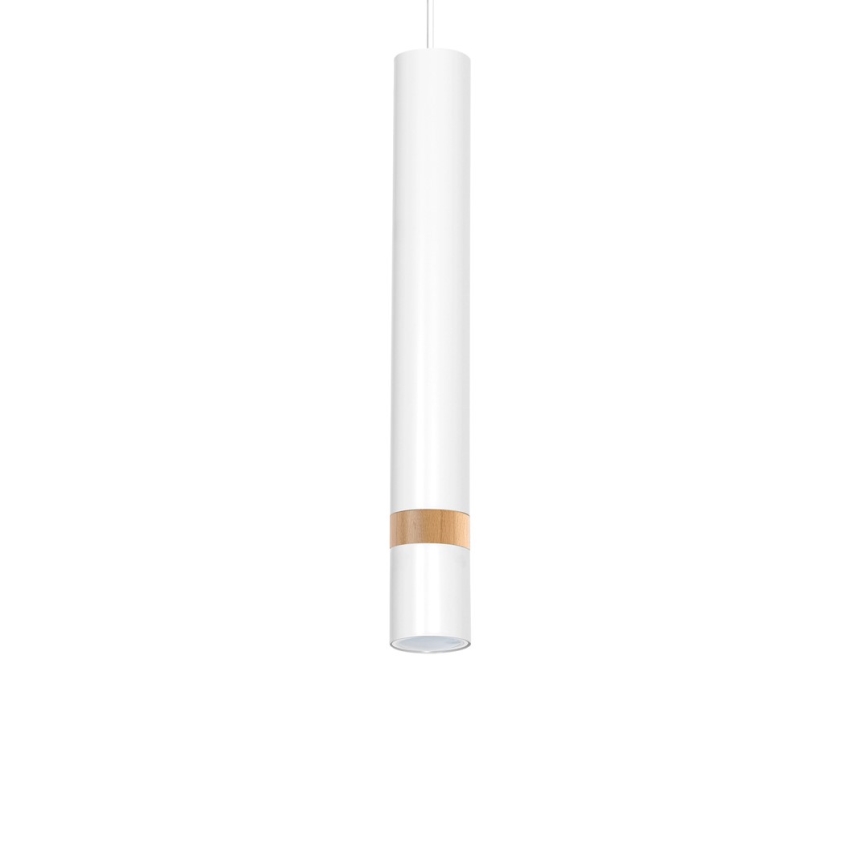 Chandelier on a string JOKER WHITE WOOD 1xGU10/8W/230V