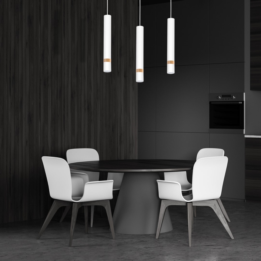 Chandelier on a string JOKER WHITE WOOD 3xGU10/8W/230V