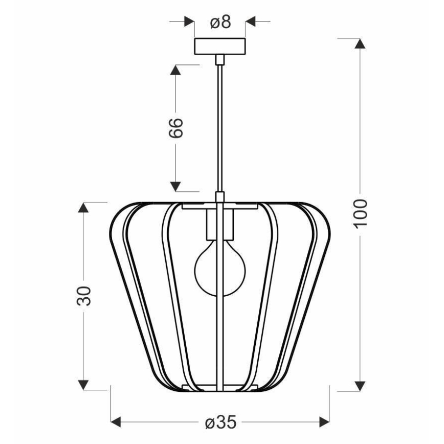 Chandelier on a string JONAS 1xE27/40W/230V