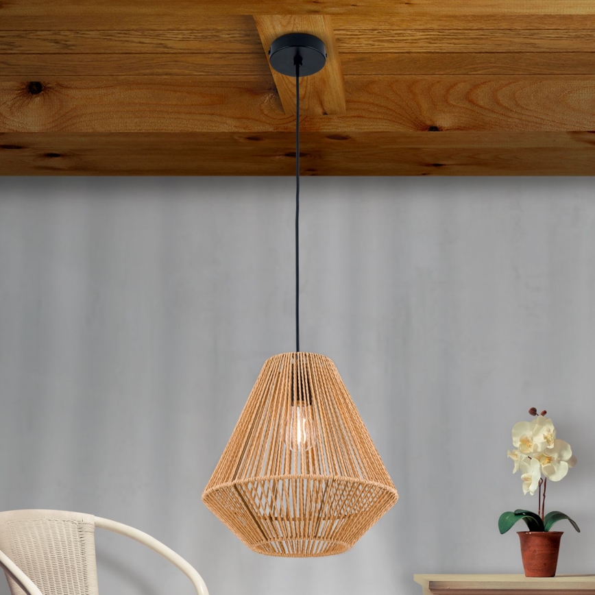 Chandelier on a string JUNGLE 1xE27/40W/230V d. 31 cm hemp
