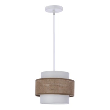 Chandelier on a string JUTA 1xE27/40W/230V brown/white
