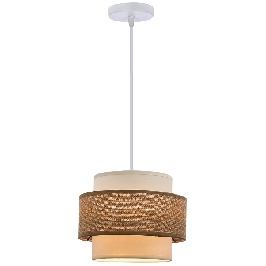 Chandelier on a string JUTA 1xE27/40W/230V brown/white