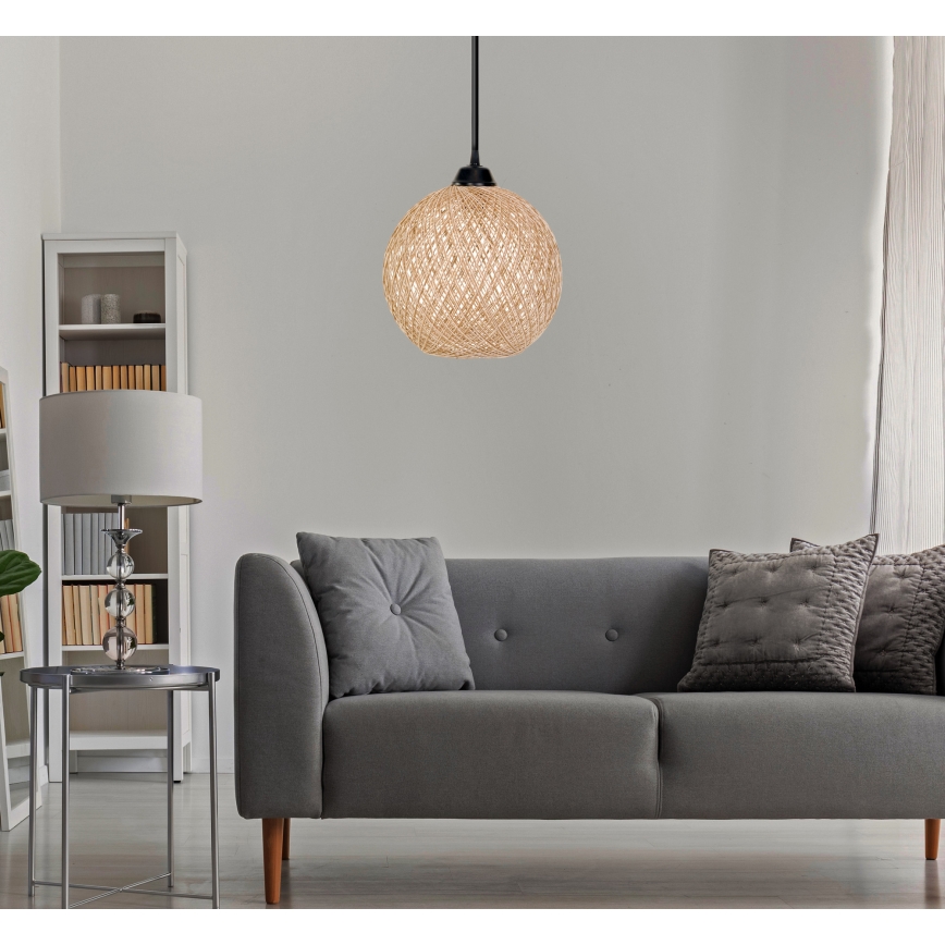 Chandelier on a string JUTE 1xE27/60W/230V beige