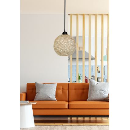 Chandelier on a string JUTE 1xE27/60W/230V beige