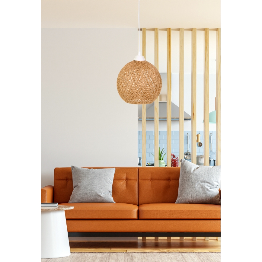 Chandelier on a string JUTE 1xE27/60W/230V beige