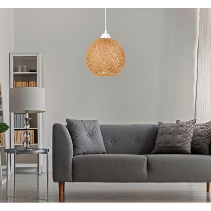 Chandelier on a string JUTE 1xE27/60W/230V beige