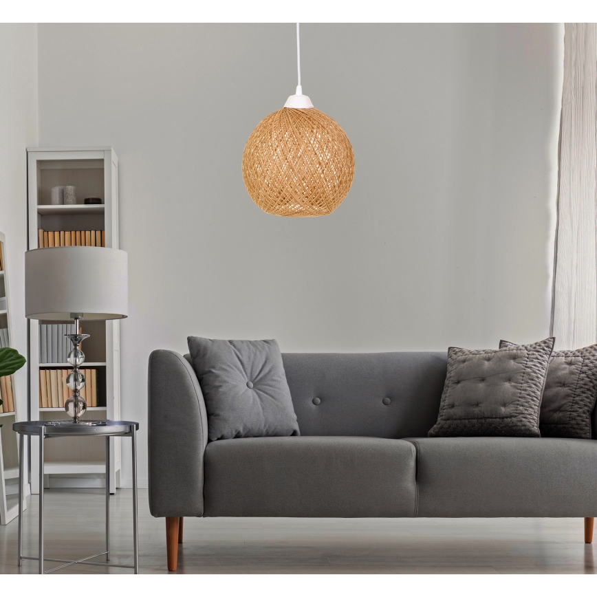 Chandelier on a string JUTE 1xE27/60W/230V beige