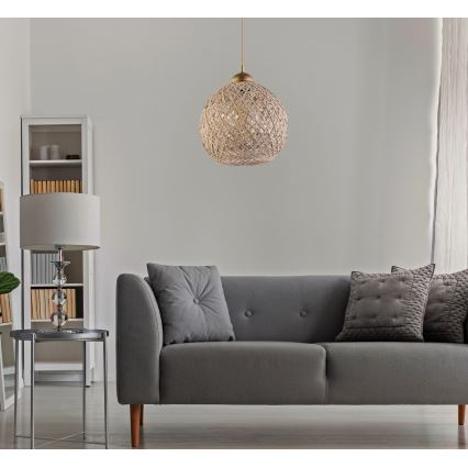 Chandelier on a string JUTE 1xE27/60W/230V beige