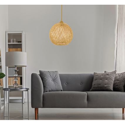 Chandelier on a string JUTE 1xE27/60W/230V beige