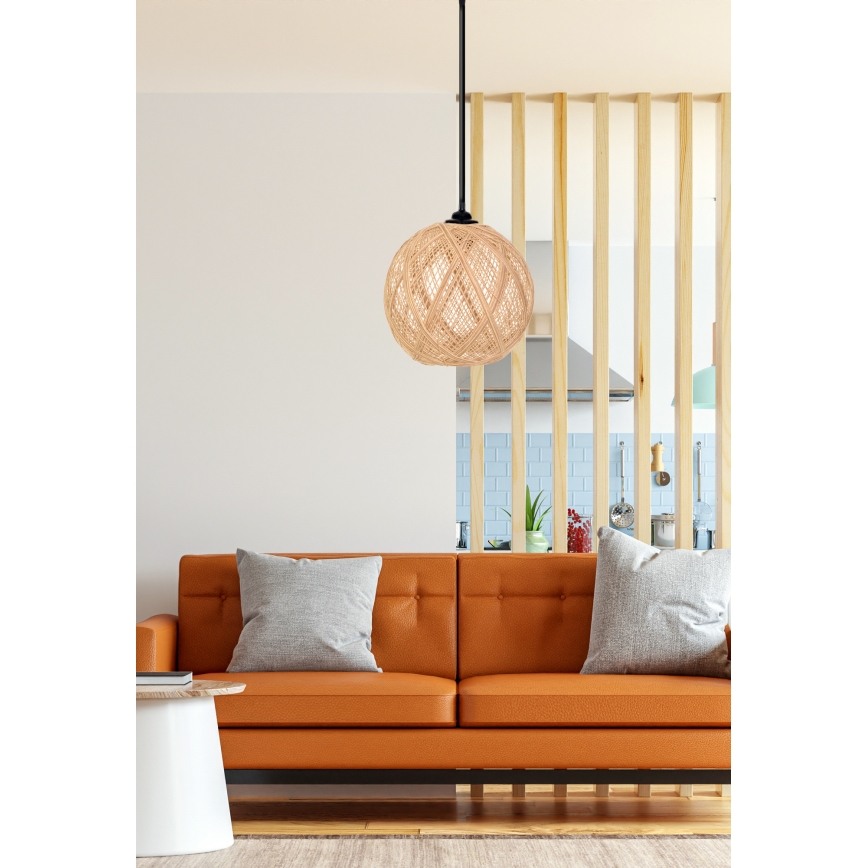 Chandelier on a string JUTE 1xE27/60W/230V beige