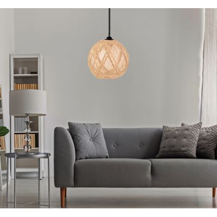 Chandelier on a string JUTE 1xE27/60W/230V beige