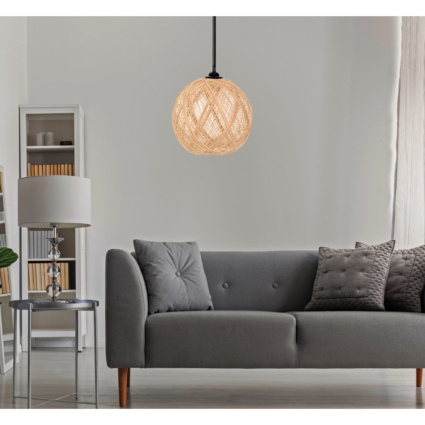 Chandelier on a string JUTE 1xE27/60W/230V beige
