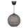 Chandelier on a string JUTE 1xE27/60W/230V black