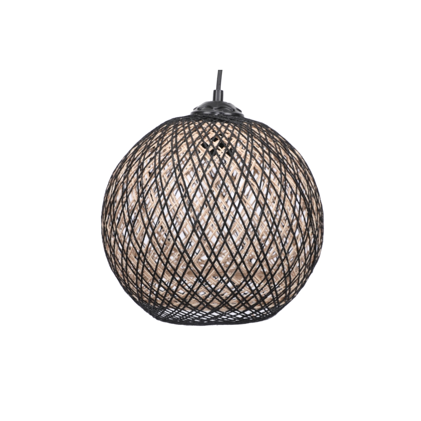 Chandelier on a string JUTE 1xE27/60W/230V black