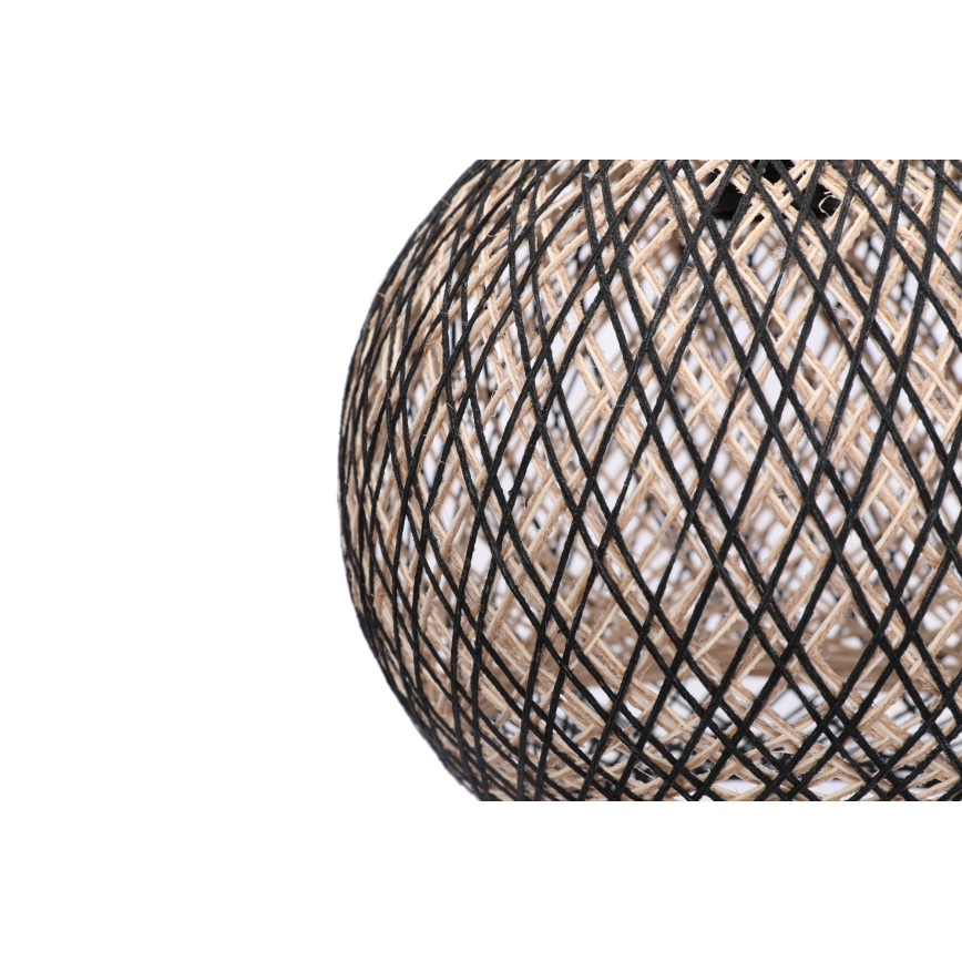 Chandelier on a string JUTE 1xE27/60W/230V black