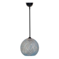 Chandelier on a string JUTE 1xE27/60W/230V blue