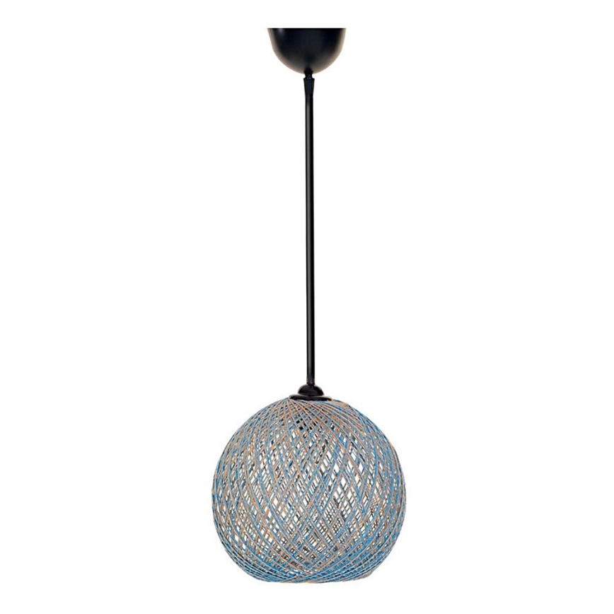 Chandelier on a string JUTE 1xE27/60W/230V blue