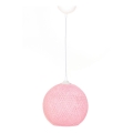 Chandelier on a string JUTE 1xE27/60W/230V pink