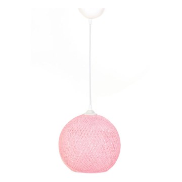 Chandelier on a string JUTE 1xE27/60W/230V pink