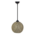 Chandelier on a string JUTE 1xE27/60W/230V yellow