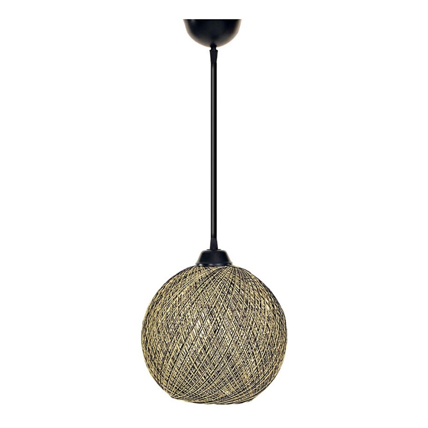 Chandelier on a string JUTE 1xE27/60W/230V yellow