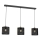 Chandelier on a string KAGA 3xE27/60W/230V black/golden