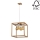 Chandelier on a string KAGO 4xE27/60W/230V oak - FSC certified