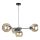 Chandelier on a string KALIOPE 4xE27/60W/230V black/smoky beige