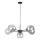 Chandelier on a string KALIOPE 6xE27/60W/230V black/clear