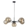 Chandelier on a string KALIOPE 6xE27/60W/230V black/smoky beige