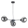 Chandelier on a string KALIOPE II 4xE14/50W/230V black/smoky black