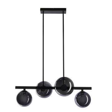 Chandelier on a string KAMA 4xG9/28W/230V black/smoky black