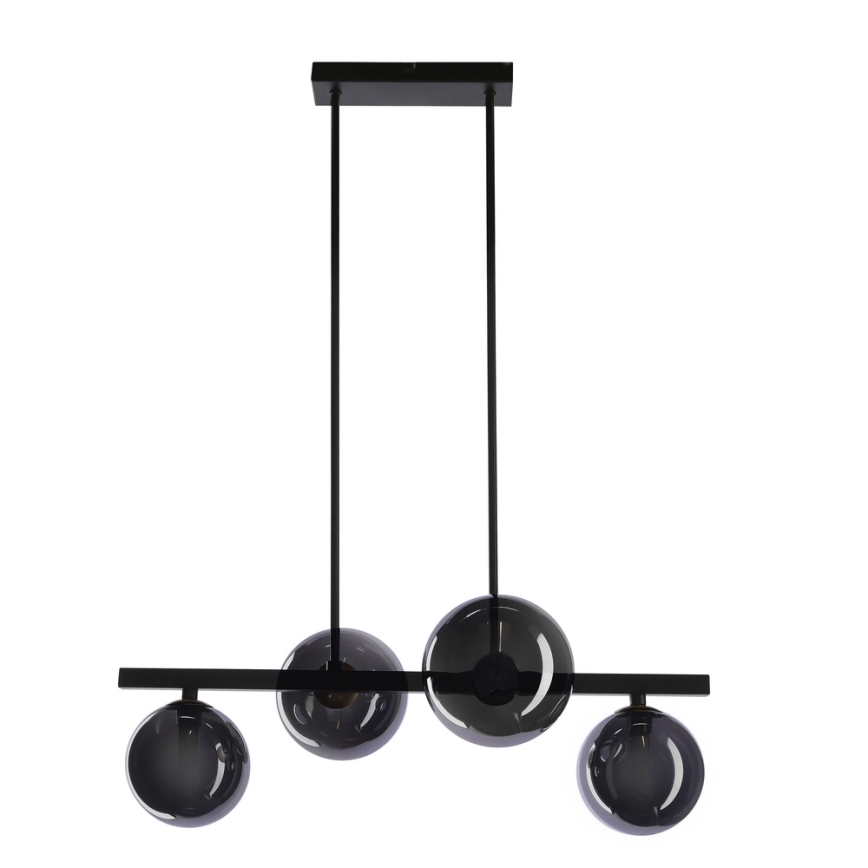 Chandelier on a string KAMA 4xG9/28W/230V black/smoky black