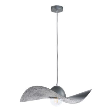 Chandelier on a string KAPELLO 1xE27/60W/230V d. 55 cm grey/silver