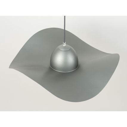 Chandelier on a string KAPELLO 1xE27/60W/230V d. 55 cm grey/silver