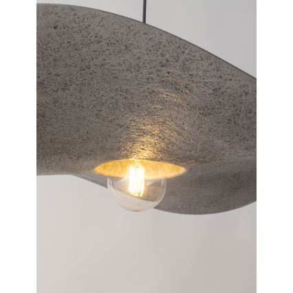 Chandelier on a string KAPELLO 1xE27/60W/230V d. 55 cm grey/silver