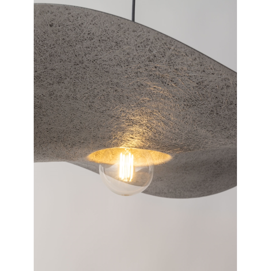 Chandelier on a string KAPELLO 1xE27/60W/230V d. 55 cm grey/silver