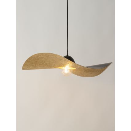 Chandelier on a string KAPELLO 1xE27/60W/230V d. 76 cm black/gold