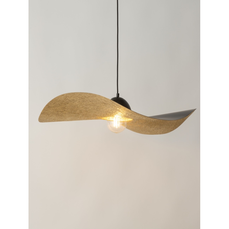 Chandelier on a string KAPELLO 1xE27/60W/230V d. 76 cm black/gold