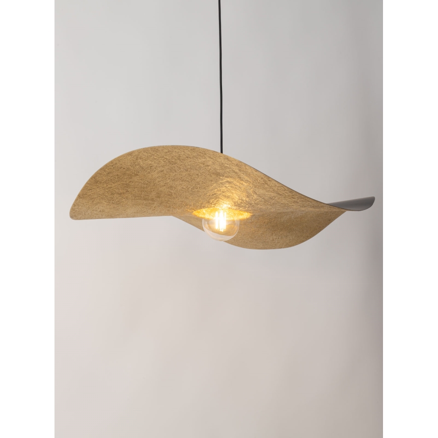 Chandelier on a string KAPELLO 1xE27/60W/230V d. 76 cm black/gold
