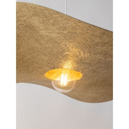 Chandelier on a string KAPELLO 1xE27/60W/230V d. 76 cm white/golden