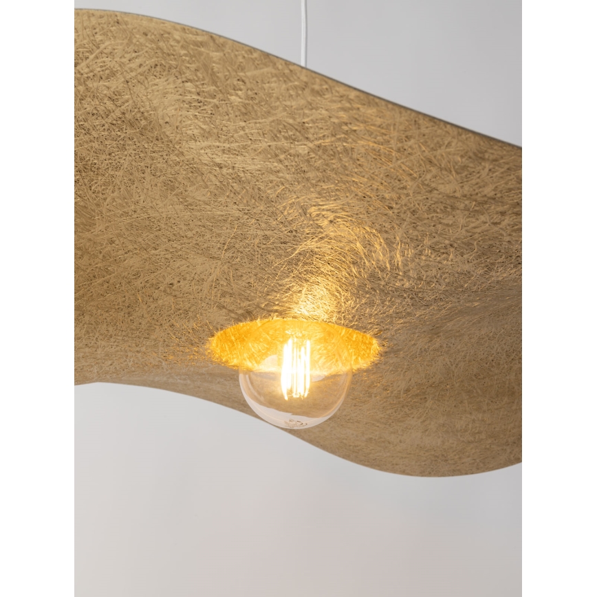 Chandelier on a string KAPELLO 1xE27/60W/230V d. 76 cm white/golden