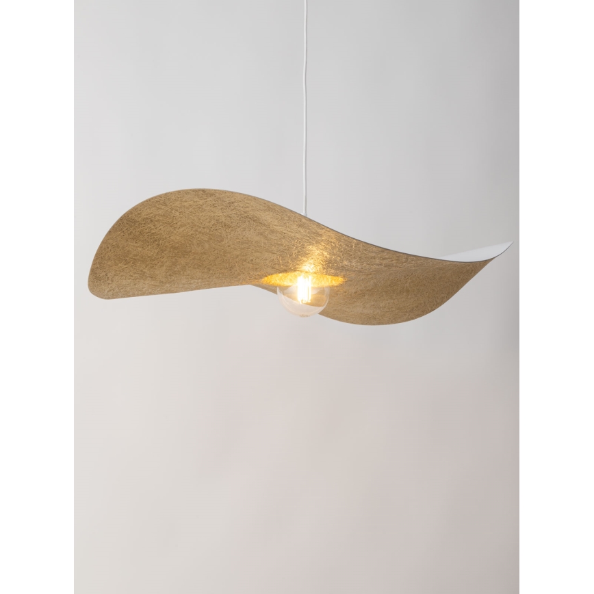Chandelier on a string KAPELLO 1xE27/60W/230V d. 76 cm white/golden