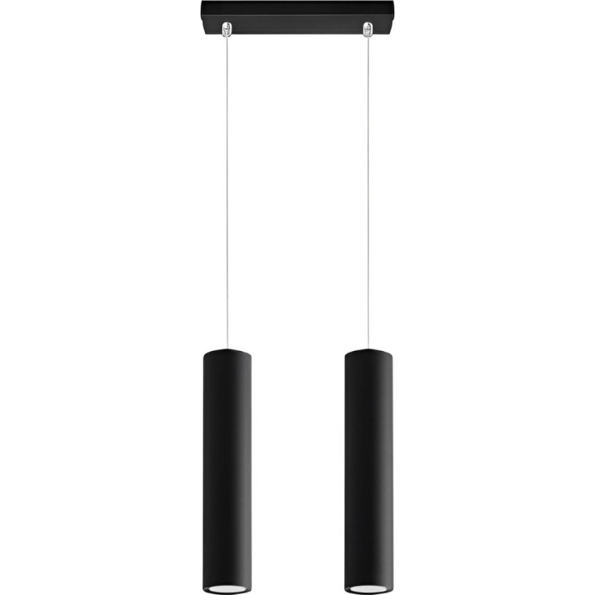 Chandelier on a string KARADON 2xGU10/30W/230V black