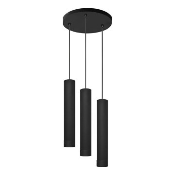 Chandelier on a string KARADON 3xGU10/30W/230V black