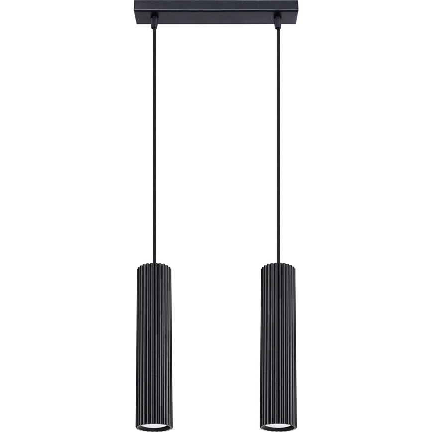 Chandelier on a string KARBON 2xGU10/10W/230V black