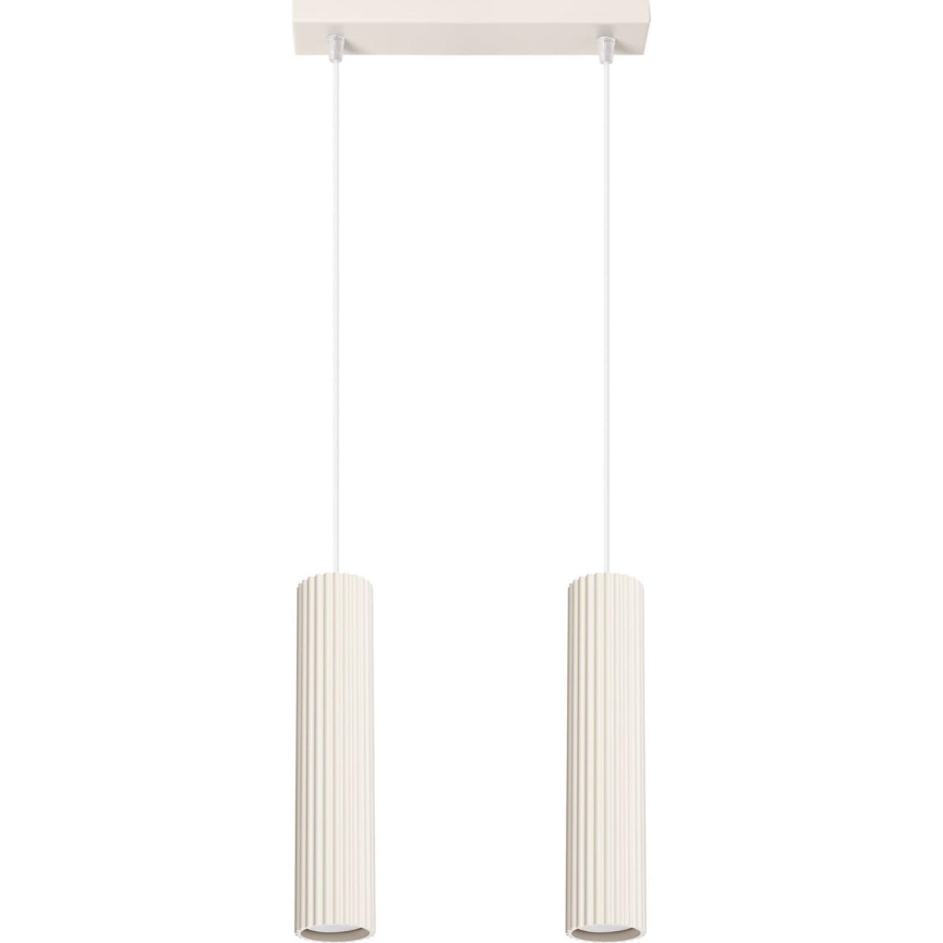 Chandelier on a string KARBON 2xGU10/10W/230V creamy