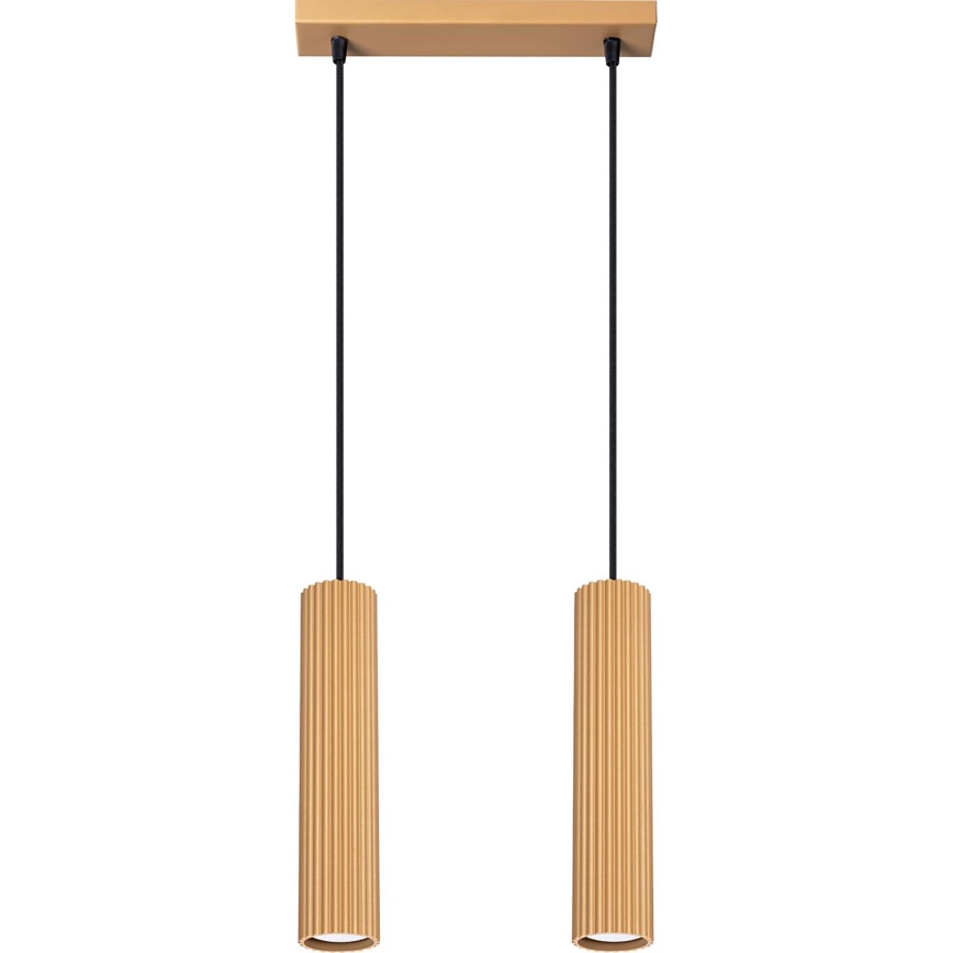 Chandelier on a string KARBON 2xGU10/10W/230V gold