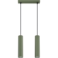Chandelier on a string KARBON 2xGU10/10W/230V green