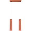 Chandelier on a string KARBON 2xGU10/10W/230V red